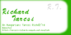 richard tarcsi business card